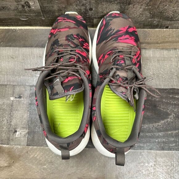 Nike Men’s Size 11.5 Roshe Run Running Shoes Petra Brown Tiger Camo GPX - Picture 8 of 8